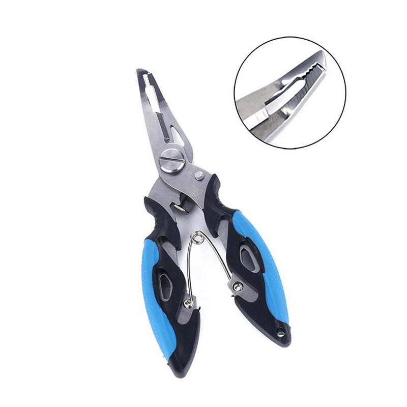 Y138 Stainless Steel Bent Mouth Fishing Scissors Multi-Function Fishing Pliers Outdoor Fish Line Cutters