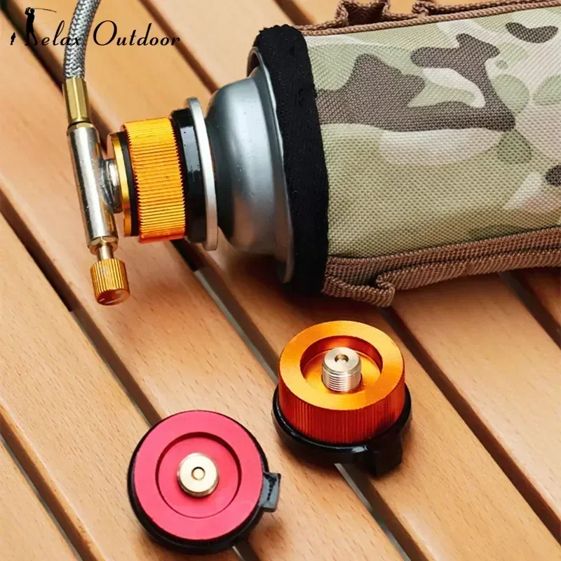 Outdoor Camping Stove Gas Tank Adapter Gas Burner Conversion Head Picnic Stove Propane Refill Adapter Converter Camp Supplies