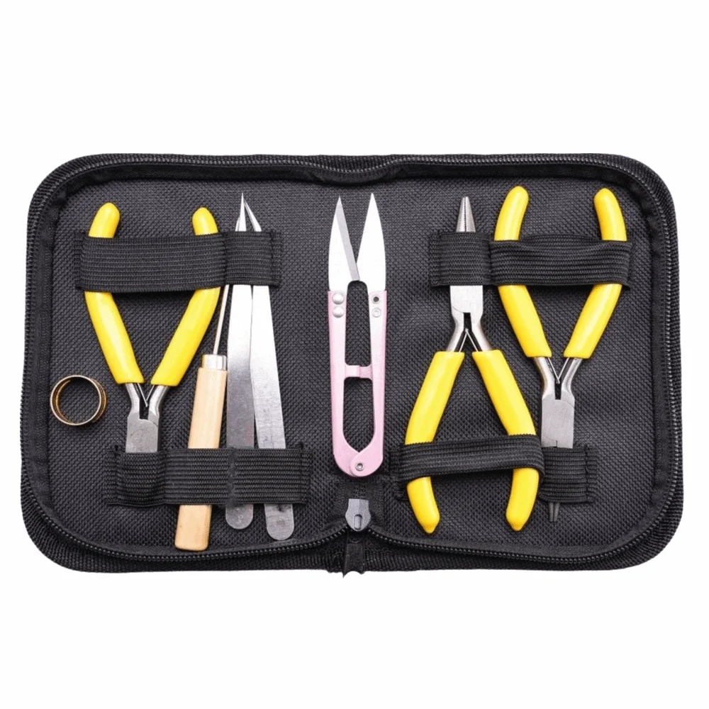 

8Pcs/Set Portable Jewelry Making Pliers Set Pliers Non-slip Handle Jewelry Making Kits Jump Ring Opener Beading Tweezers