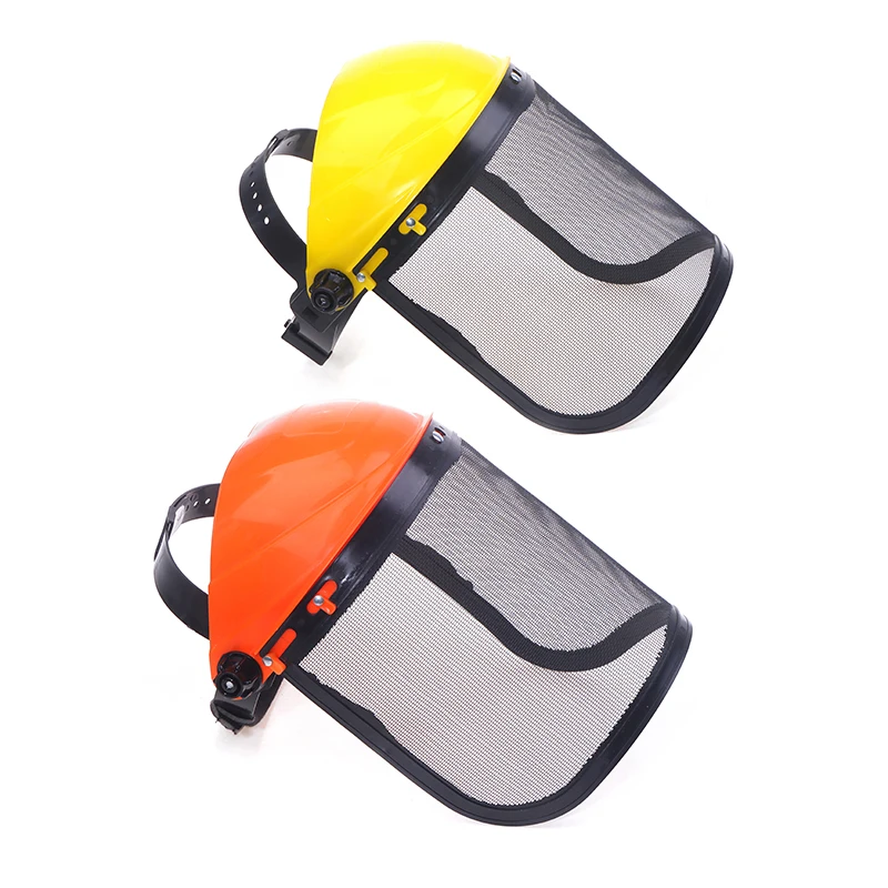 1PC Full Face Safety Helmet Hat for Garden Grass Trimmer with Mesh Protective Mask Logging Brush Cutter Forestry Protection