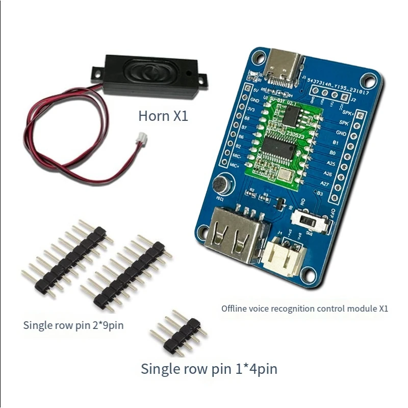 SU-03T ออฟไลน์ Speech Recognition Control ภาษาอังกฤษจีน Recognition สนับสนุน GPIO พอร์ตควบคุม Multi-Function โมดูล