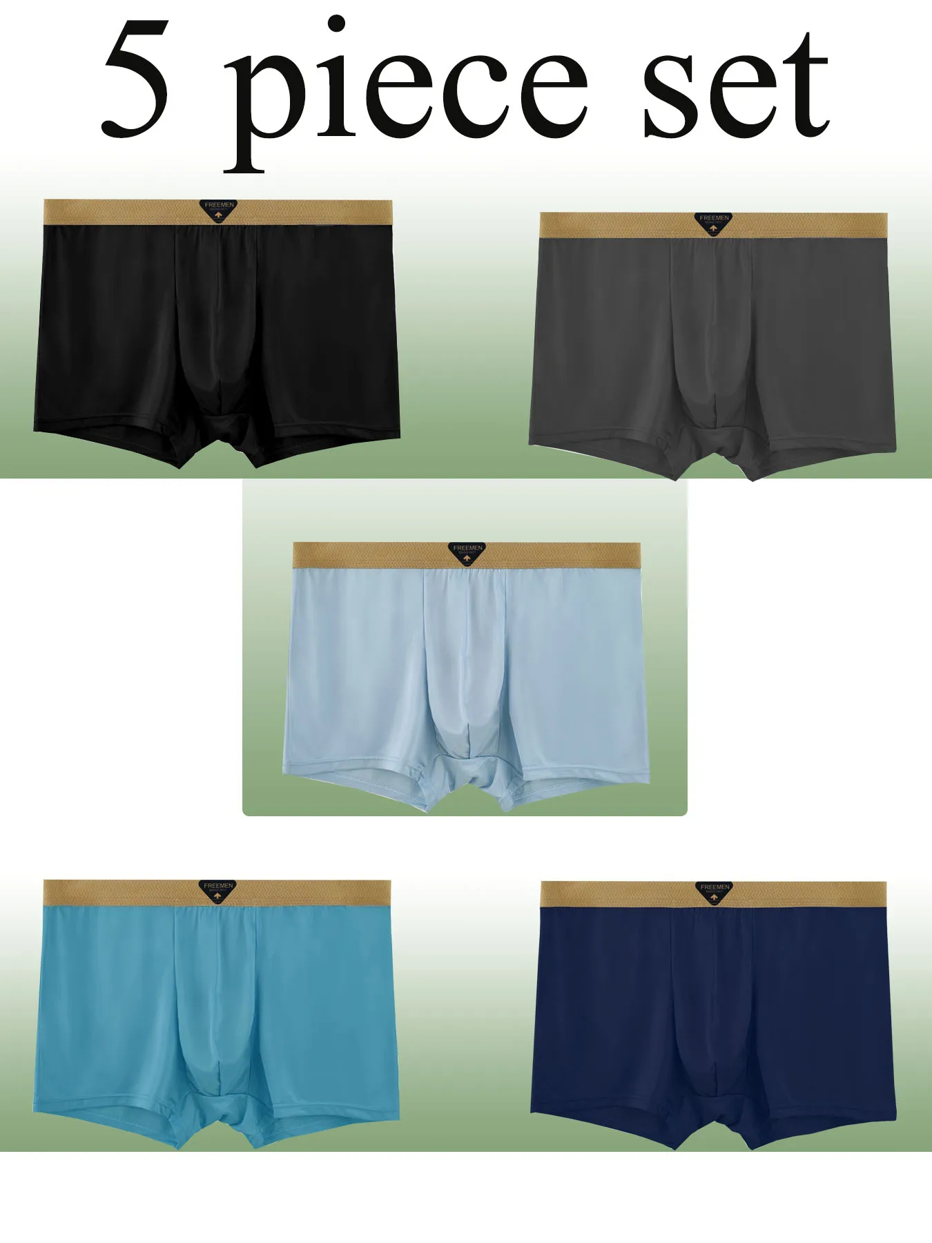 

Мужское нижнее белье New Ice Silk, 5 шт.: повседневные, повседневные, удобные и дышащие мужские трусы.