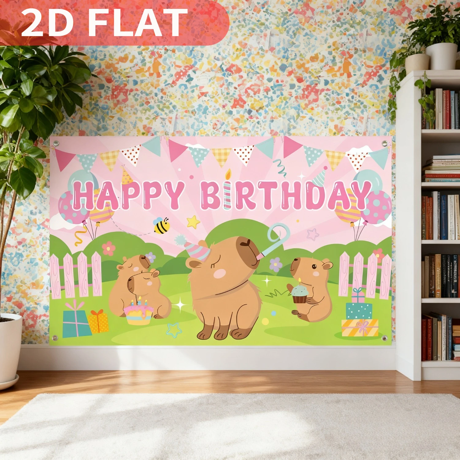 

1pc Capybara Birthday Party Banner Backdrop, 71x43 Inch, Durable Polyester Backdrop for Birthdays, Perfect for Birthdays
