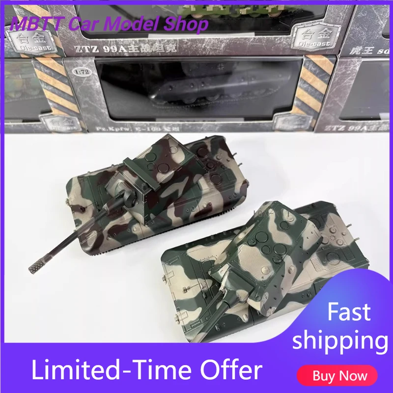 

Tank Model 1/72 German E-100 Heavy Tank E100 Maus Krupp Turret Military Finished Alloy Tank Model Collectible Model Vehicles
