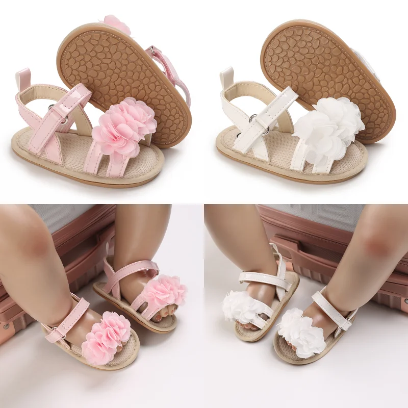 Baby Girl Summer Sandals New Flower Design Cute Baby Shoes 1-18 Months Princess Baby Beach Sandals