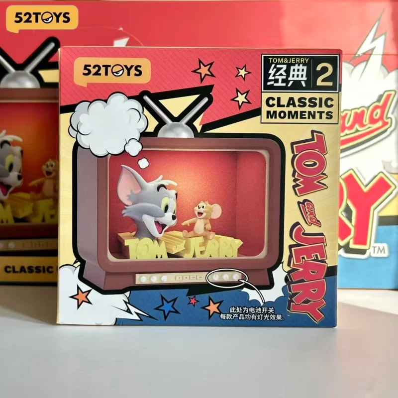 В наличии Официальная коллекционная фигурка 52TOYS Том и Джерри: Классические моменты, Том 2, в слепой коробке, игрушка, украшение для стола, подарок в стиле аниме, декор.