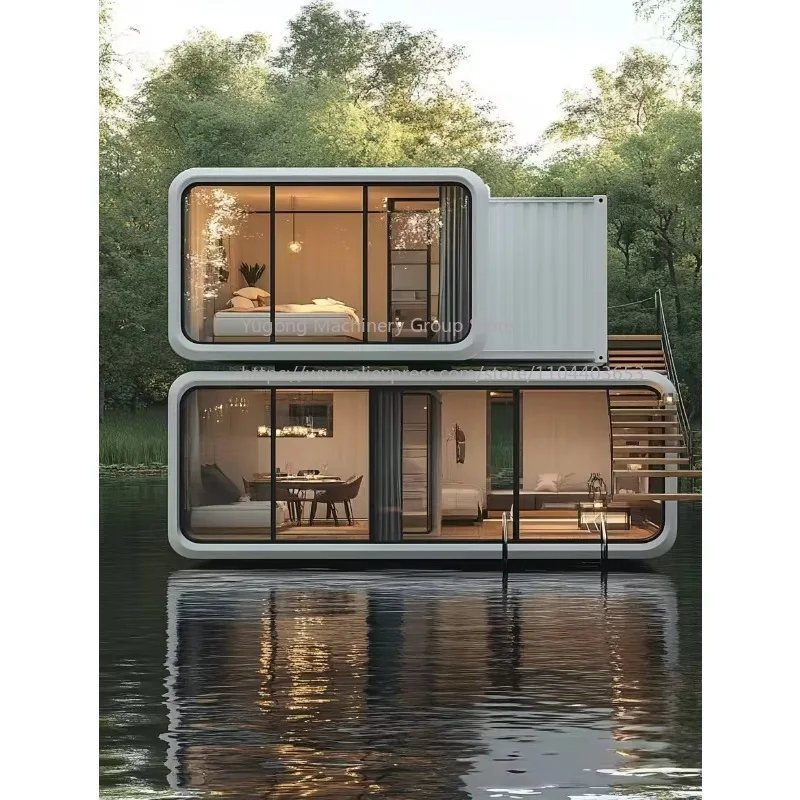 China 2026 New Tiny Apple Capsule Mobile Home Prefabricated Cabin Kitchen Bathroom for Hotels B&Bs for Villa Apartment Workshop