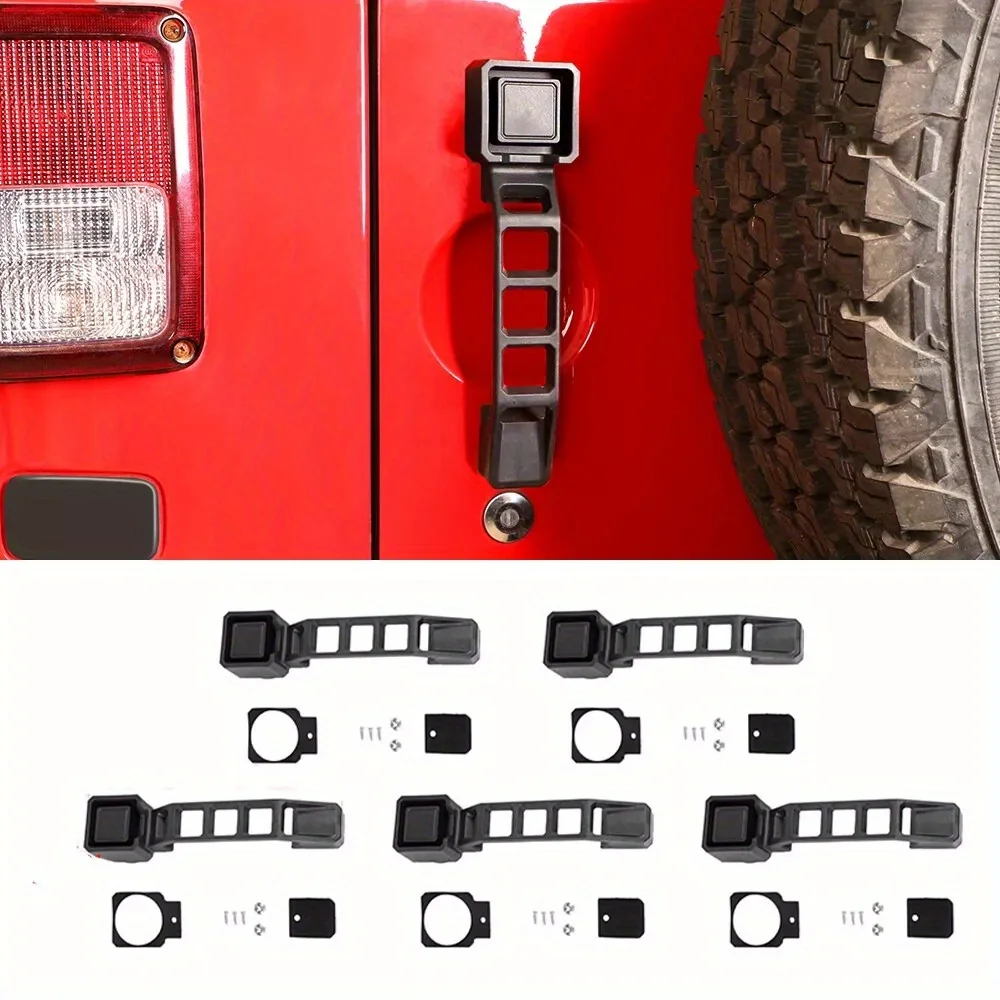 

5pcs Black Door Handle and Tailgate Handle Kit for 2007-2018 Jeep Wrangler JK/JKU, Exterior Door Handles Accessories Replacement