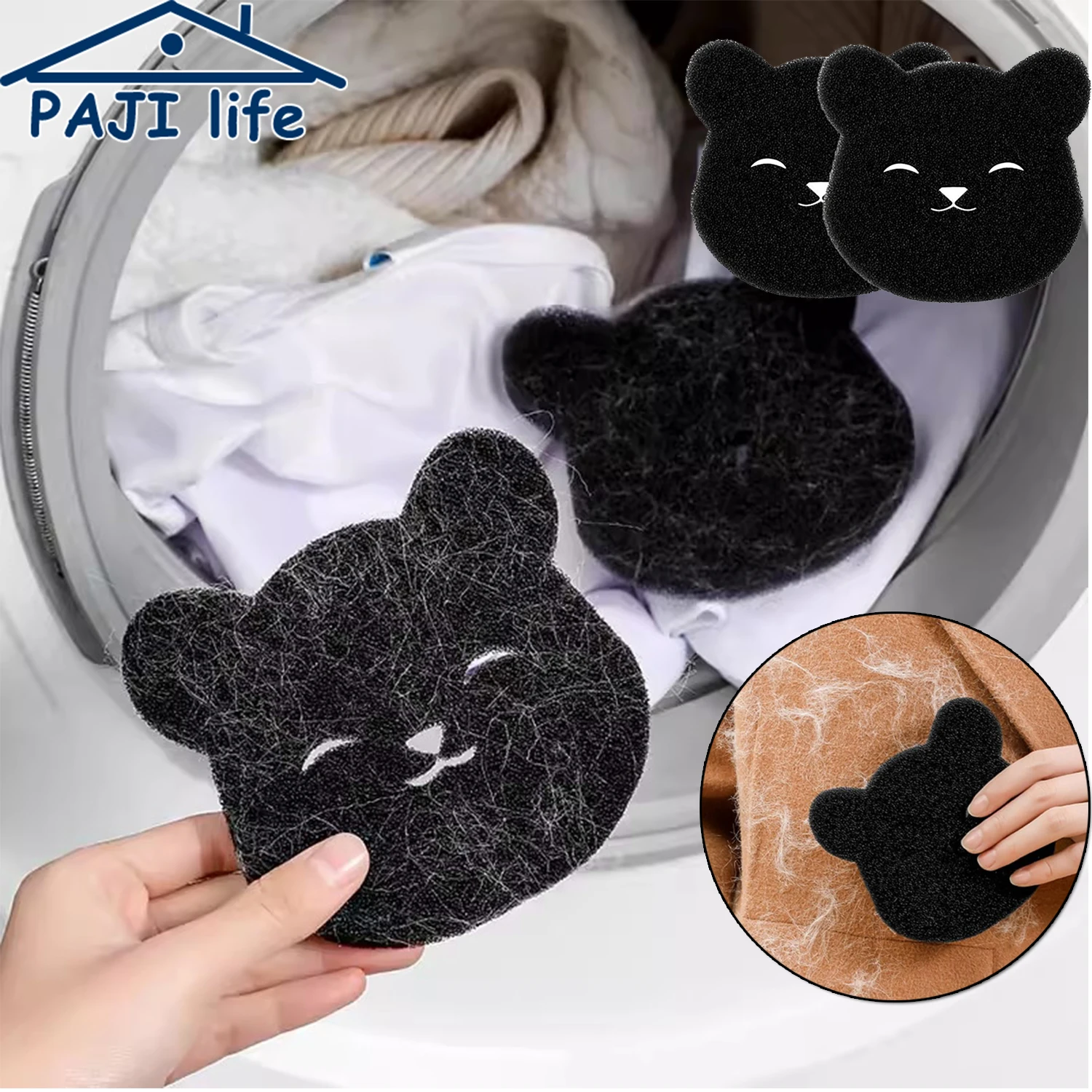 Pet Hair Remover Laundry Ball Dog Cat Hair Catcher Washer Lint Fur Remover Reusable Clothes Cleaning Sponge Wet Dry Dual Purpose