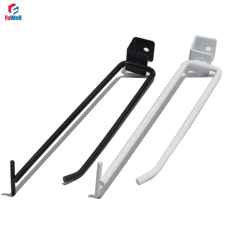 FuWell For 20x20 Square Tube Double-line Product Shelf Hook Black/White