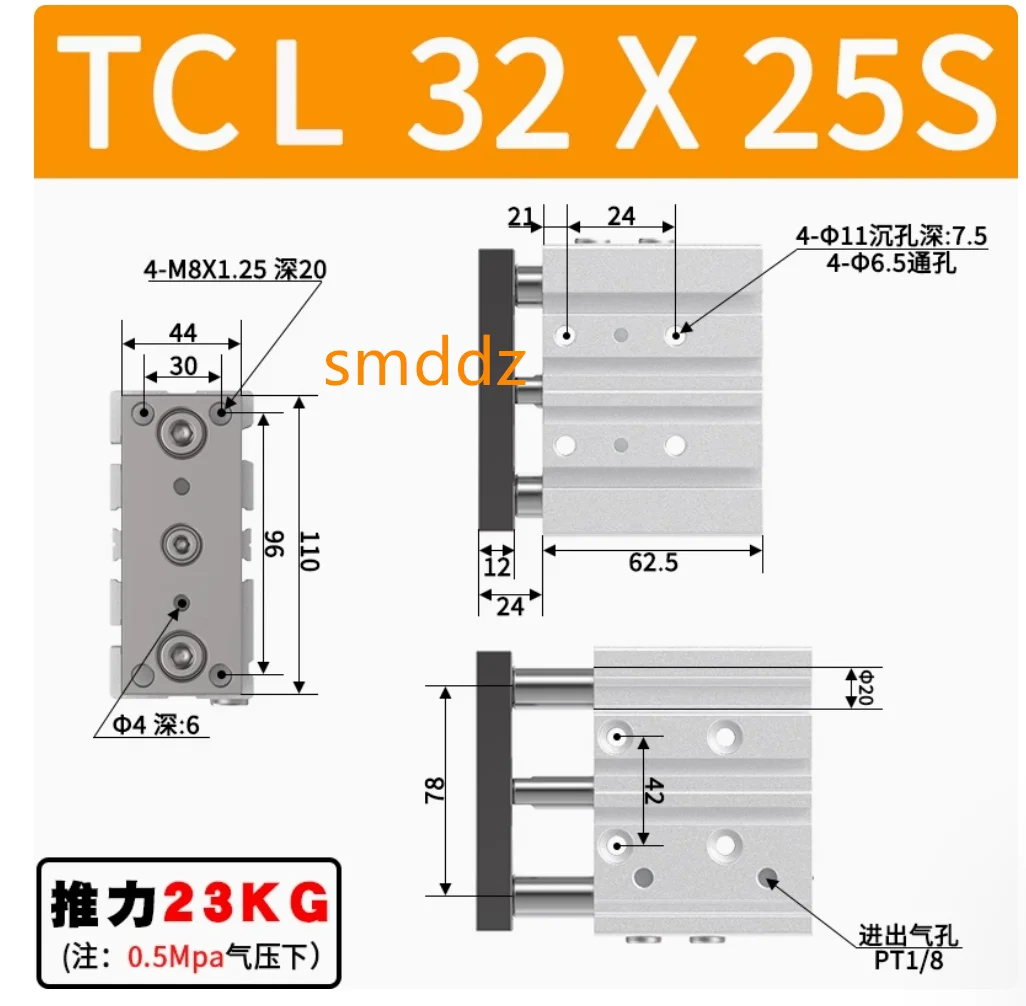1 peça, TCL32X25S TCL32X50S TCL32X75S TCL32X100S TCL32X125S TCL32X150S TCL32X175S TCL32X200S TCL32X250S TCL32X300S