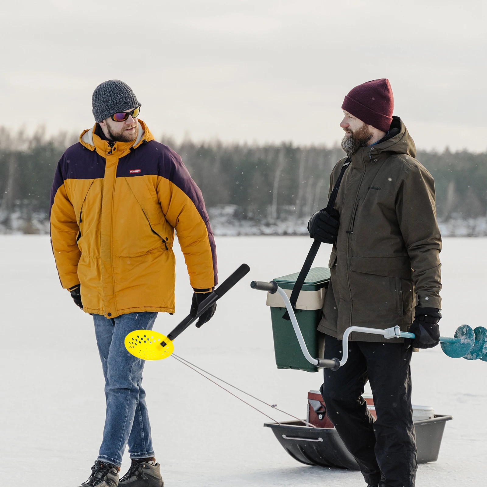 

Ice Fishing Scoop 10 8cm Collapsible Long H Plastic Gear Winter Accessories Reusable Skimmer Professional Equipment Fishing