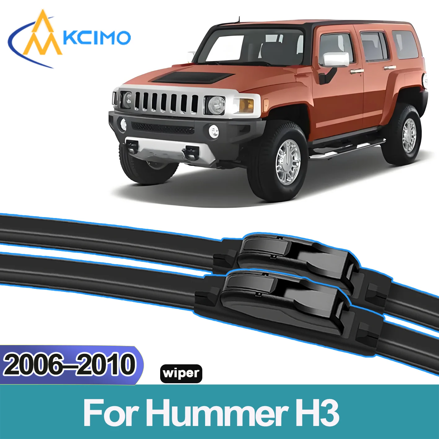 

KCIMO 2PCS New Front Windshield Wiper Blade for Hummer H3 2006-2010 Front Windshield Auto Wipers Blade Accessories 2010 2009
