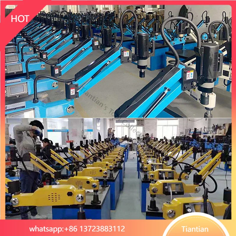 M3-M16 CNC Electric Tapping Machine Servo Motor Electric Tapper Drilling With Chucks Easy Arm Power Tool Threading Machine