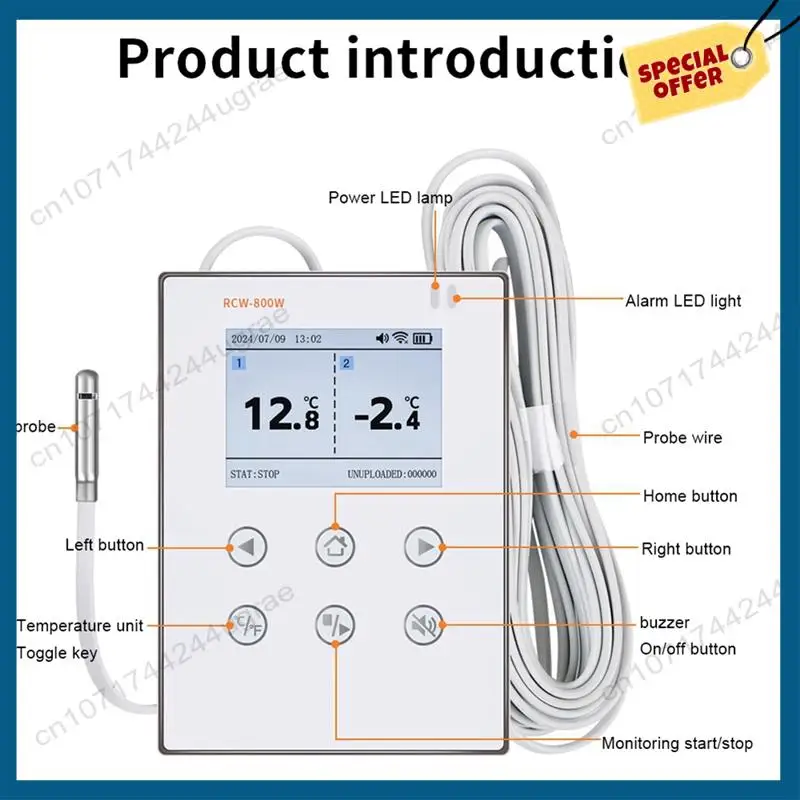 

-A15I WIFI Real-Time Temperature Humidity Data Logger With External Probe Wireless Monitoring For Cold Chain Management