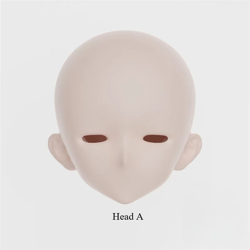 

1/4 Bjd Doll's Head Part Without Makeup Anime Accessories for Children Makeup Diy Toys
