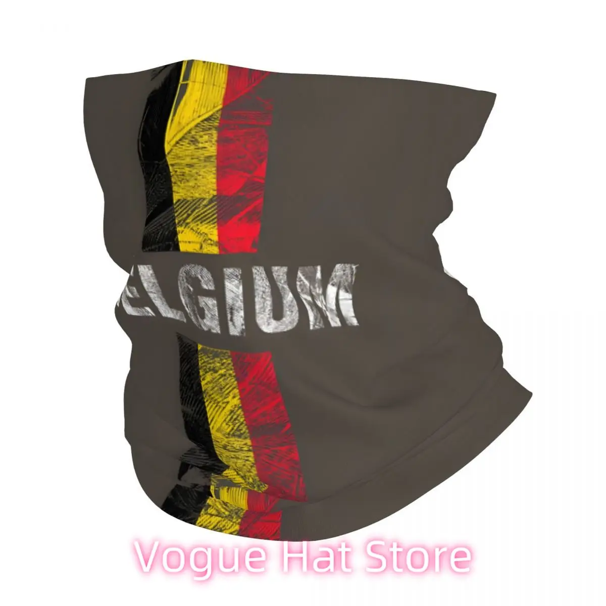 

Belgium Flag Bandana Neck Cover Printed Wrap Scarf Multi-use Cycling Riding for Men Unisex Thin