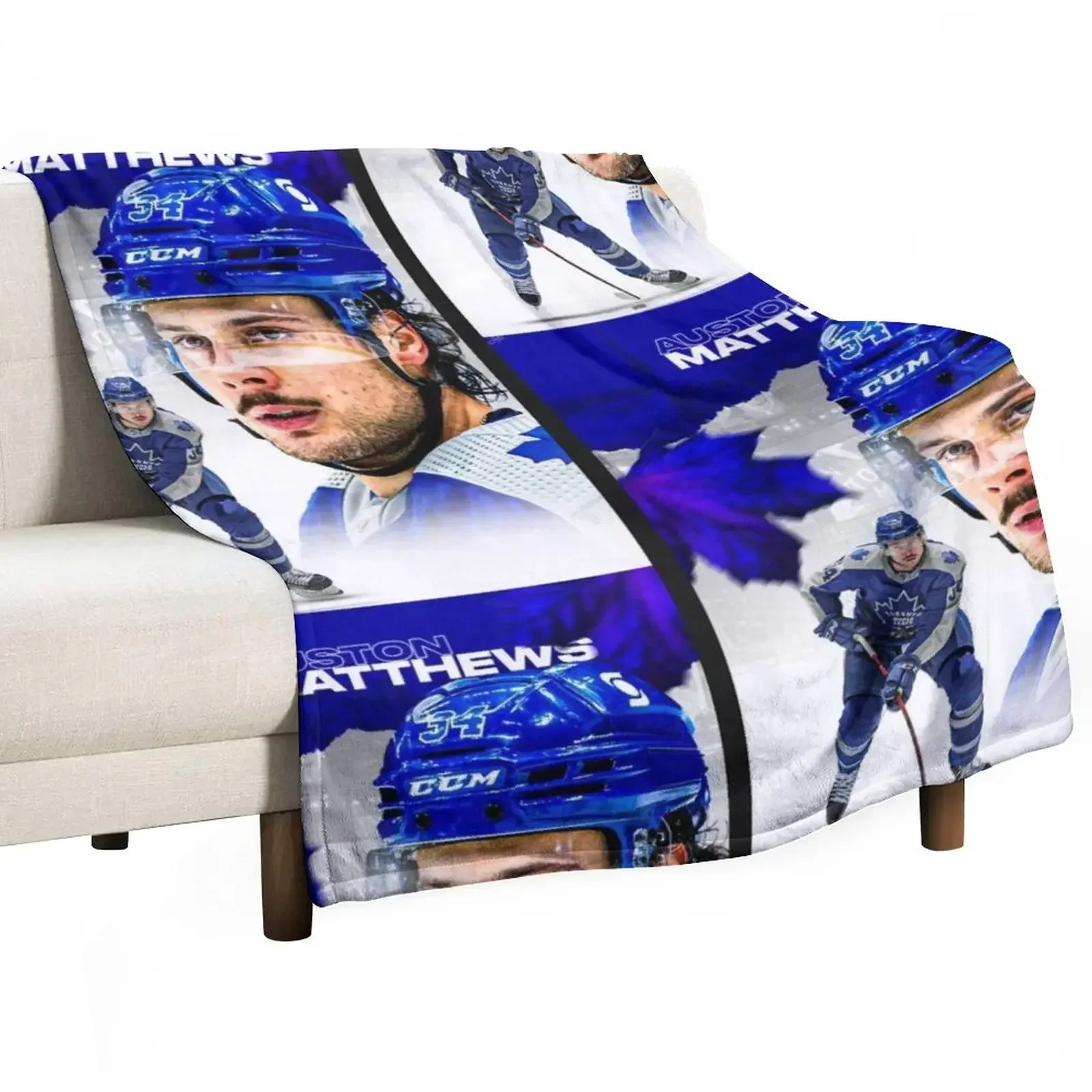 

Auston Matthews Throw Blanket Soft Big Stuffeds Thermal Blankets