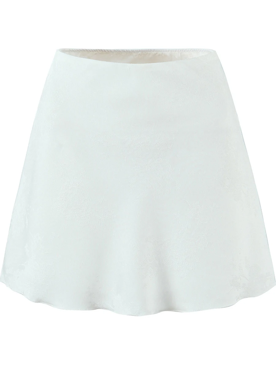 

Pure Desire Sexy High Waist Slim Fit f Skirt Women's Spicy Girl A-Line Wrap Skirt French Sle Embroidered Satin Skirt