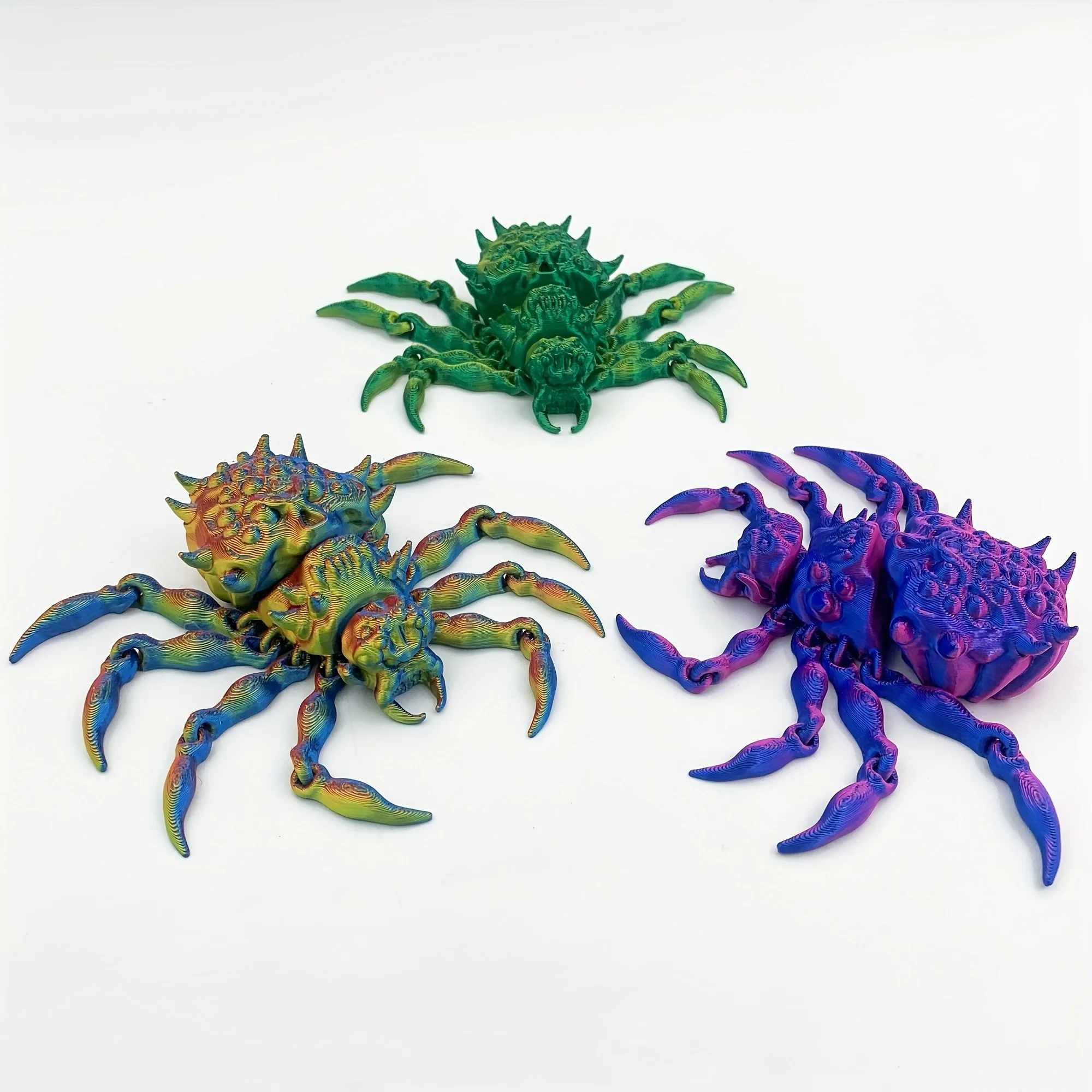 D Printed Spider Face Creative Ornament Decoration Home Office Desk Spider Statues Various Holiday Party Gifts