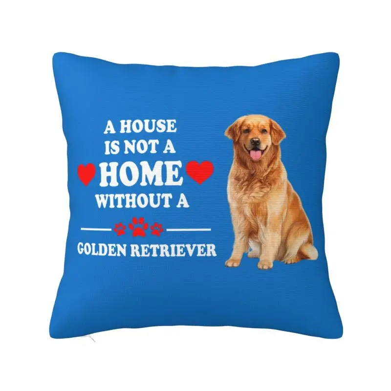 

Golden Retriever Dog Throw Pillow Case Bedroom Decoration Kawaii Cushions Cover For Sofa Chair Square Polyester Pillowcase