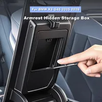 Compartimento Central de coche ABS reposabrazos caja de almacenamiento oculta bandeja organizador pegatina embellecedora para BMW X3 G45 2025 2026 accesorios interiores