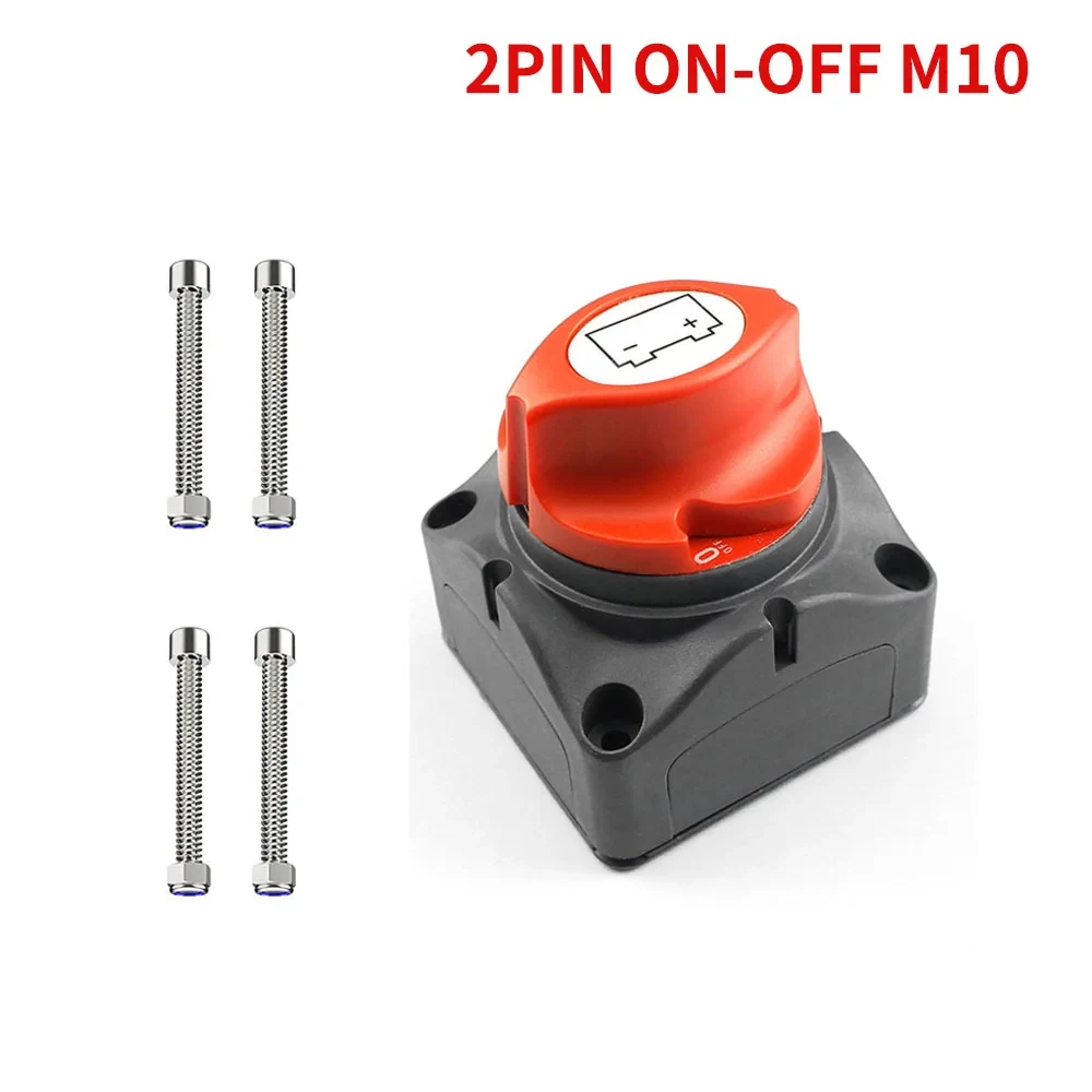 48V 24V 12V Car Battery Disconnect Switch Cut Off 2 Position 2 Pin M10 275A Battery Connection Switch For Marine Boat