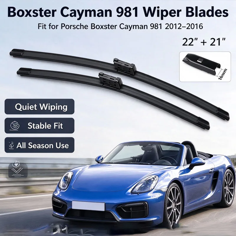 For Porsche Boxster Cayman 981 981C 2012~2016 2013 2014 2015 Car Wiper Blades Front Windscreen Windshield Wipers Car Accessories