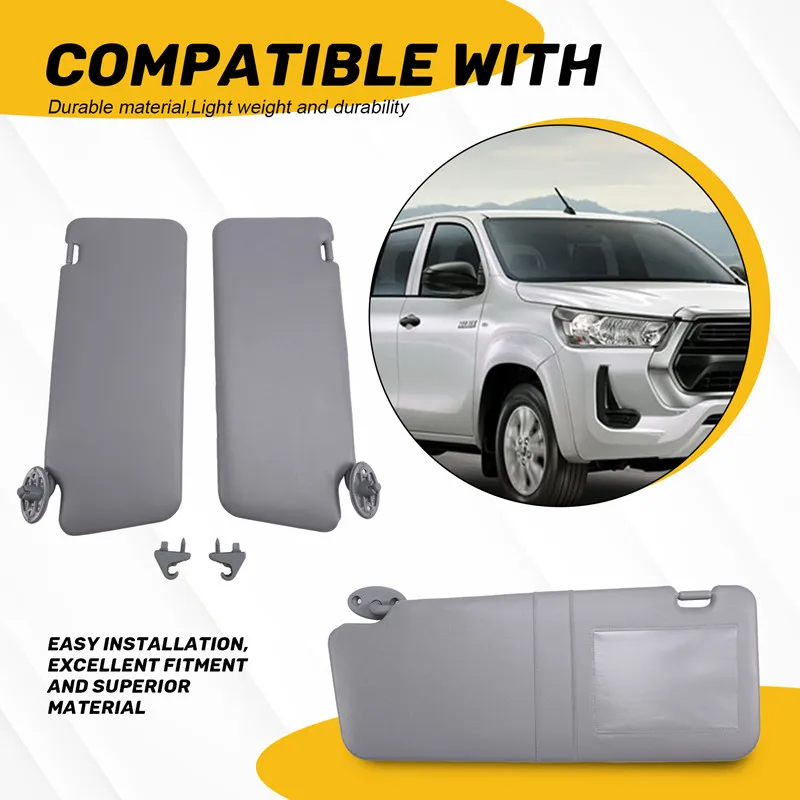 Car Inside Sunvisor For Toyota Hilux Revo 2005-2014 Sun Shield Front Sunshade Sun Visor