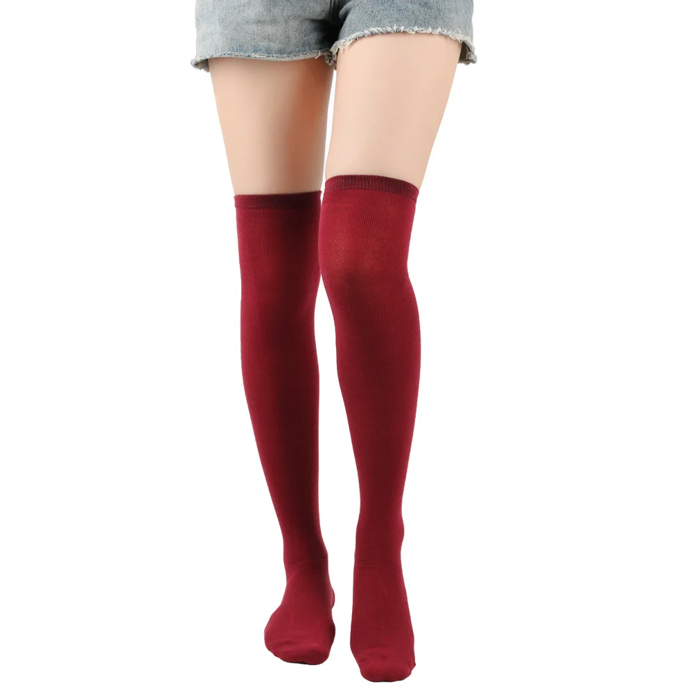 1/3 Paar Damen-Kniestrümpfe, einfarbig, langes Bein, geeignet als Geschenk, Freundinnen, geeignet für alle Jahreszeiten, universelle Stiefelsocken – Detail 11