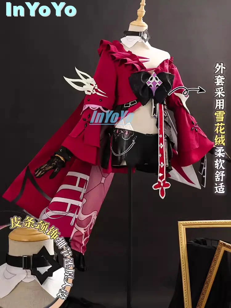 InYoYo Thelema Cosplay Honkai Impact 3 Costume Uniform Dress Women Role Play abbigliamento Halloween Carnival Party Outfit Game Suit