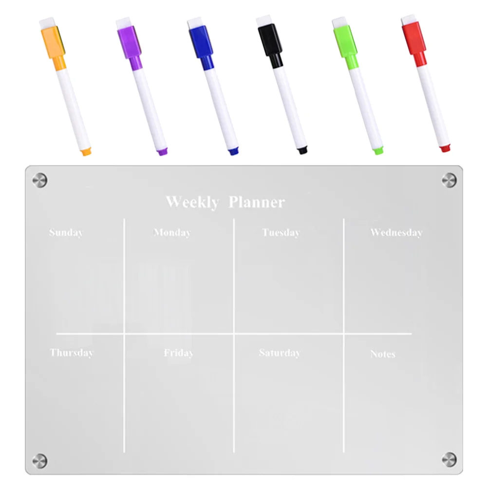 

Magnetic Transparent Whiteboard Dry Erase for Fridge Clear Blank Acrylic Refrigerator