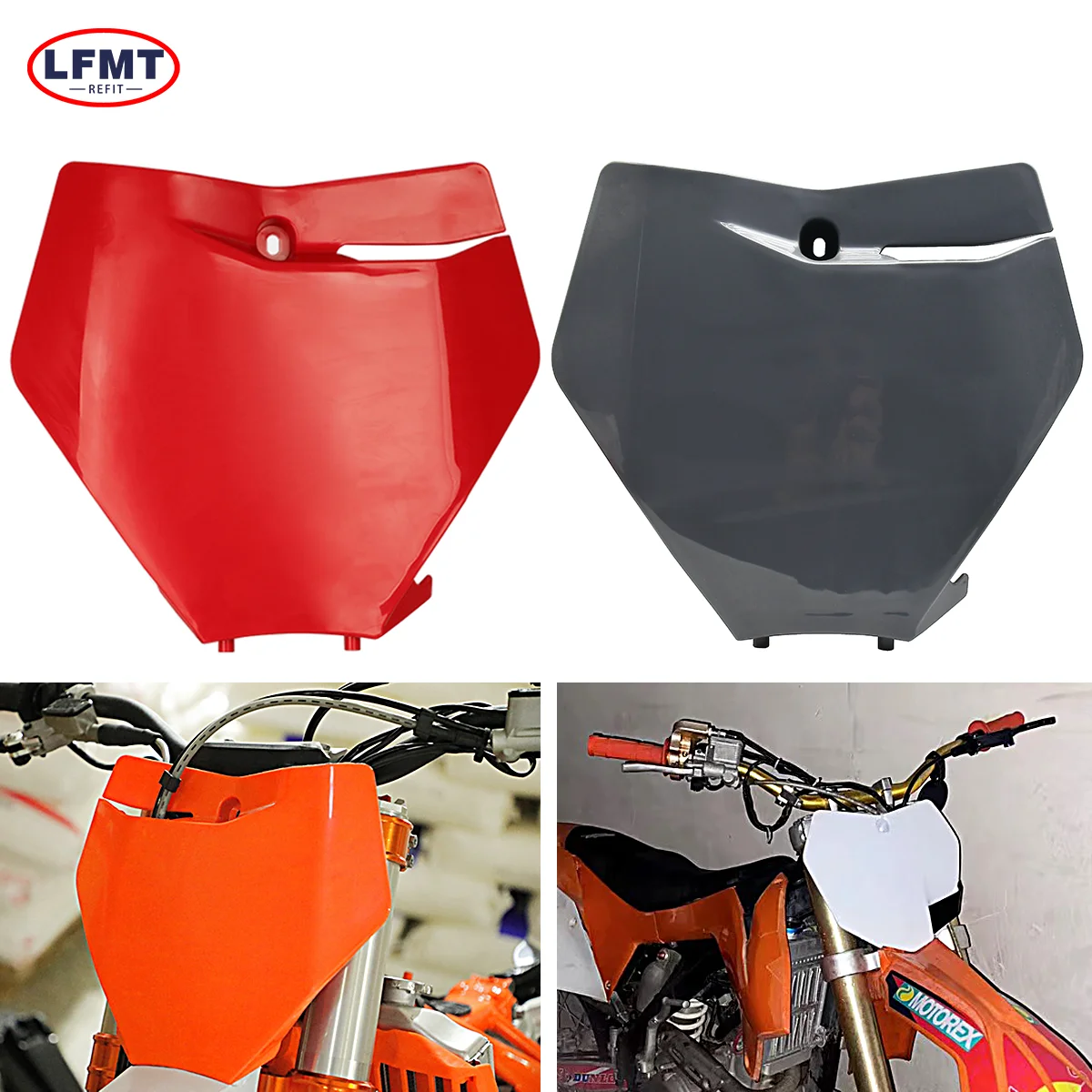 Motorcycle Front Number Plate Plastic Cover For KTM 125 150 250 350 450 SX XC-F SX-F 2016-2017 Motocross Enduro Dirt Bike