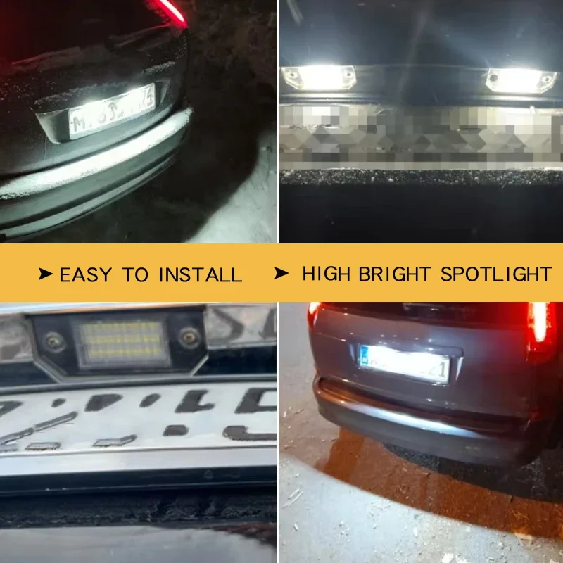 2 قطعة سيارة LED رقم لوحة ترخيص ضوء مصابيح الإضاءة ترقية لفورد فوكس 2 ST 225 C ماكس 2003 2004 2005 2006 2007 2008 2MK2 #2