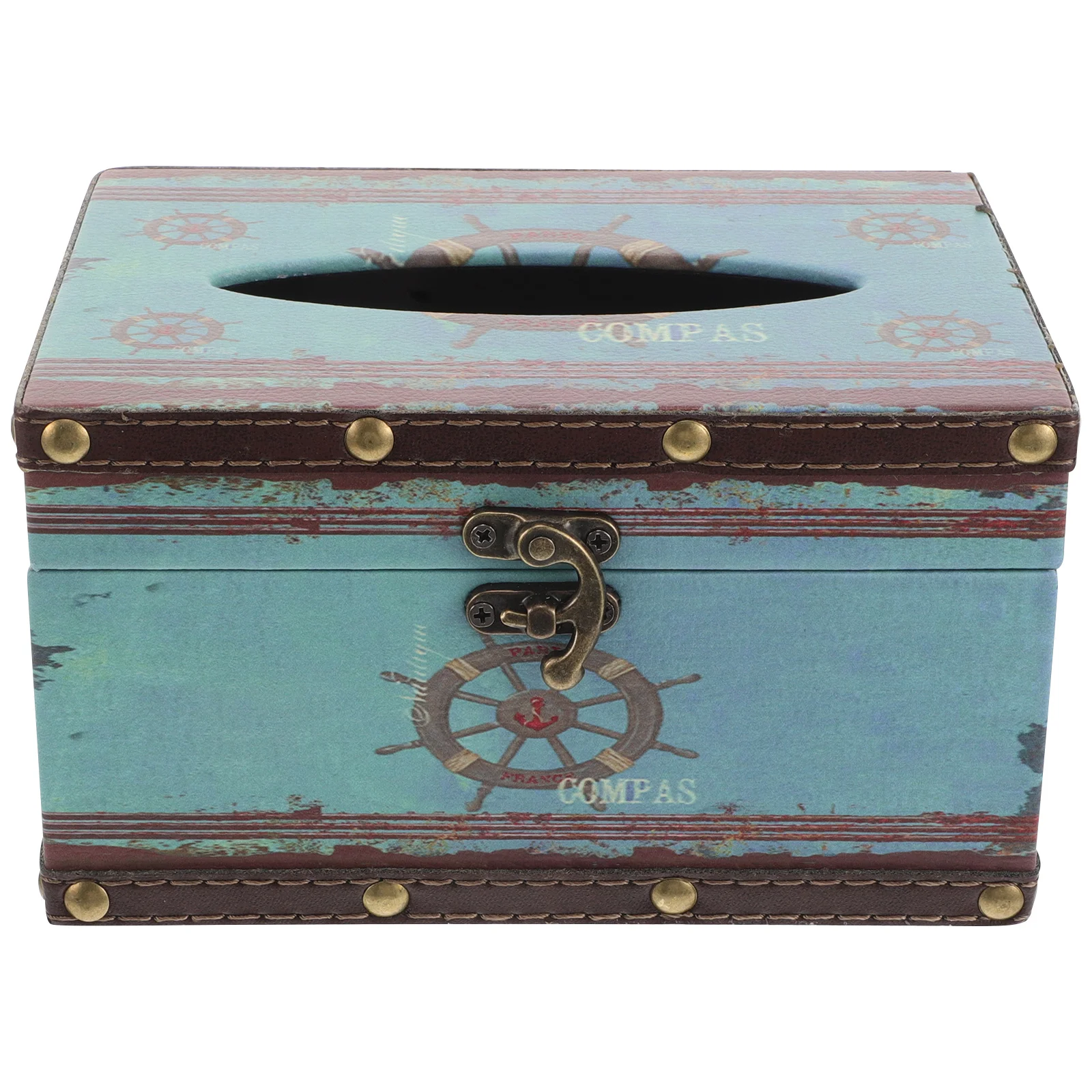 

Retro Wood Tissue Box Holder Vintage Rectangular Napkin Organizer For Living Room Bedroom Car Kitchen Bathroom Desktop