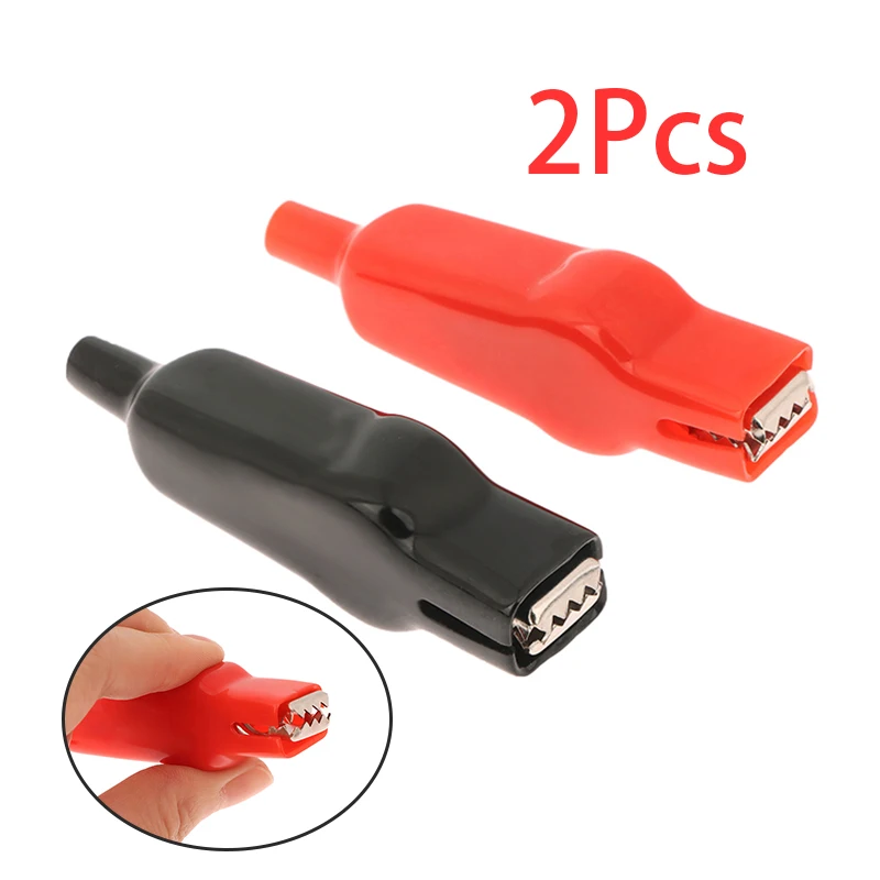 

2Pcs Alligator Clip 20A PVC Sheathed Alligator Clamps DIY Test Leads Crocodile Electrical Clips Electrical Tool Parts