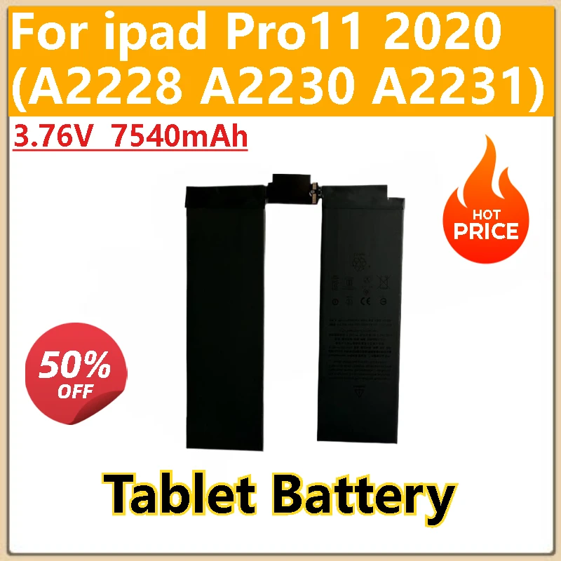 

New High Quality Replacement Tablet Battery For iPad Pro 11 2018 1st 2nd 2020 A1980 A2013 A1934 A2230 A2231 A1979 A2042 A2228