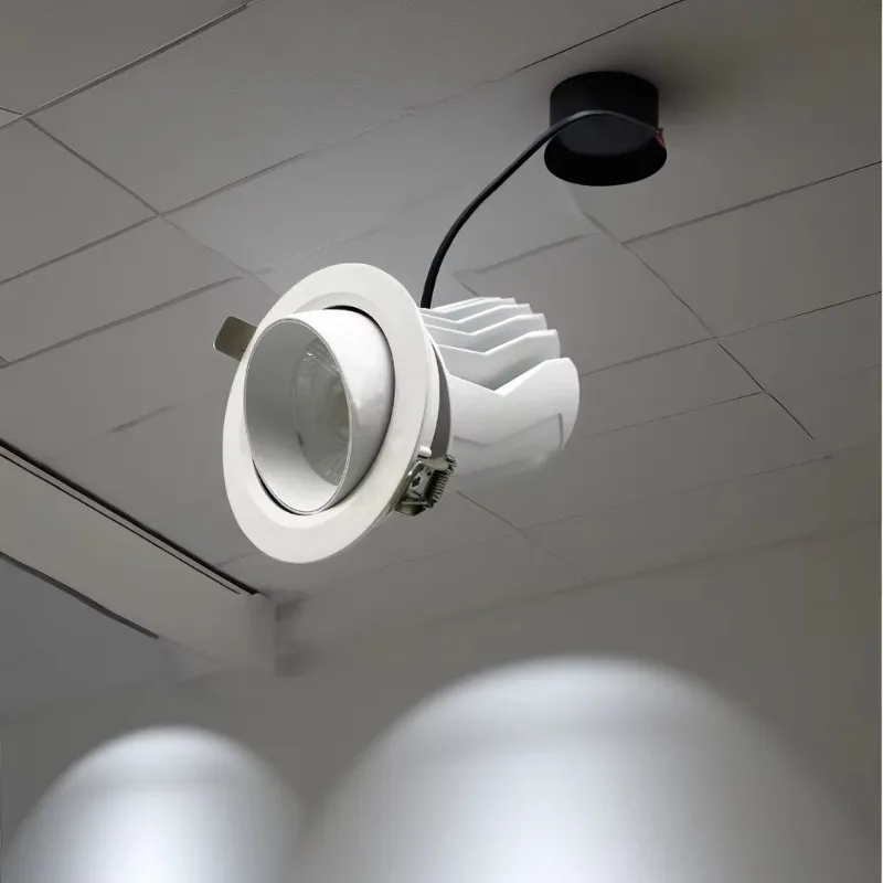 Modern Anti-Glare Light Emitting Diode Recessed Downlight Indoor Lighting Fixtures