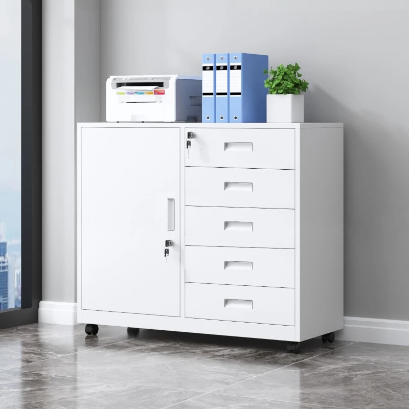 Kurze Aktenschränke für das Büro, Eisen unter dem Schreibtisch, Schublade, verschlossener Informationsschrank, Gadget-Organizer, Aktenschrank-Aufbewahrungsmöbel