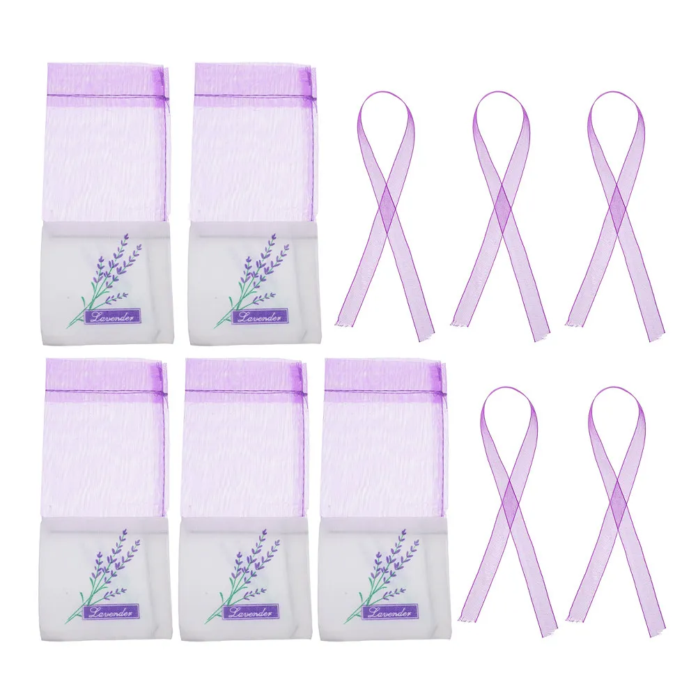 5Pcs Lavender Sachet Bags Drawer Sachets Wardrobe Deodorizers Dried Flower Packing Bags Scented Home Decor Drawer Sachets