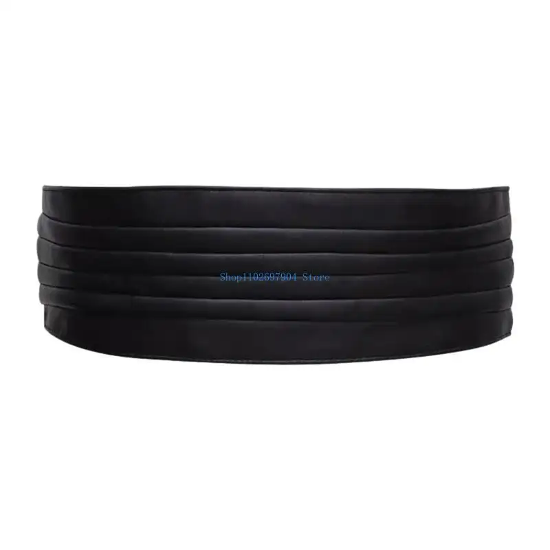 N7YF Stylowy czarny talię Cincher Pasband Dress Pasek Szerokie pasy dla kobiet