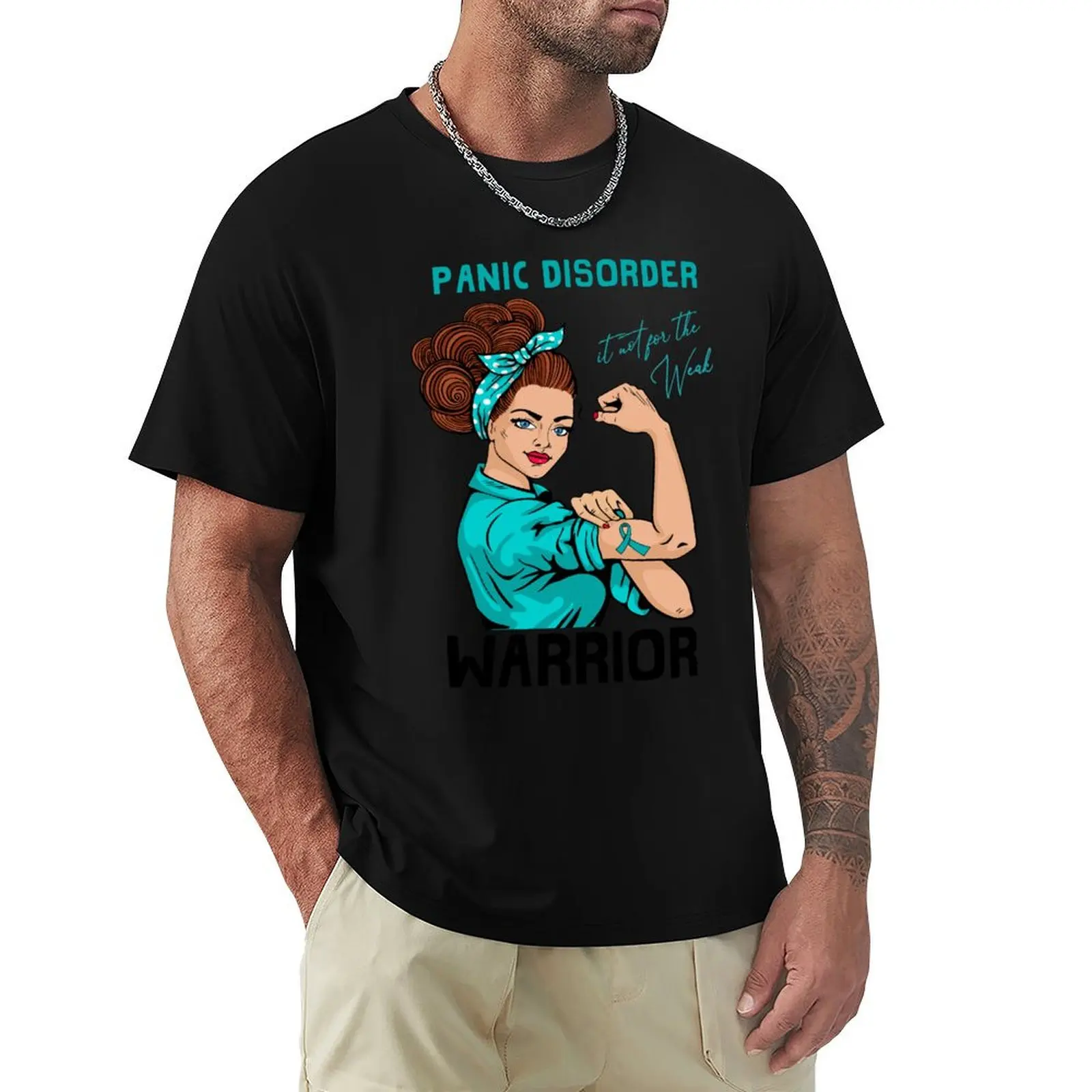 

PANIC DISORDER Warrior It's Not For The Weak T-Shirt Work Style Casual T-Shirt