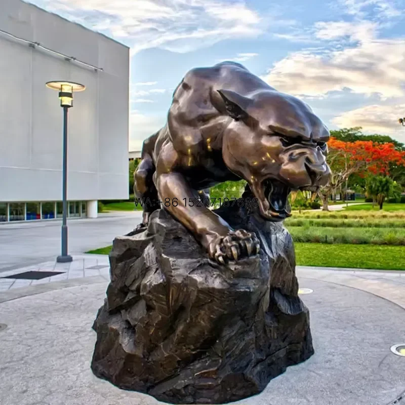 Wmwmnu for Casting Statue Bronze Life Size Customized Animal Black Panther Sculpture