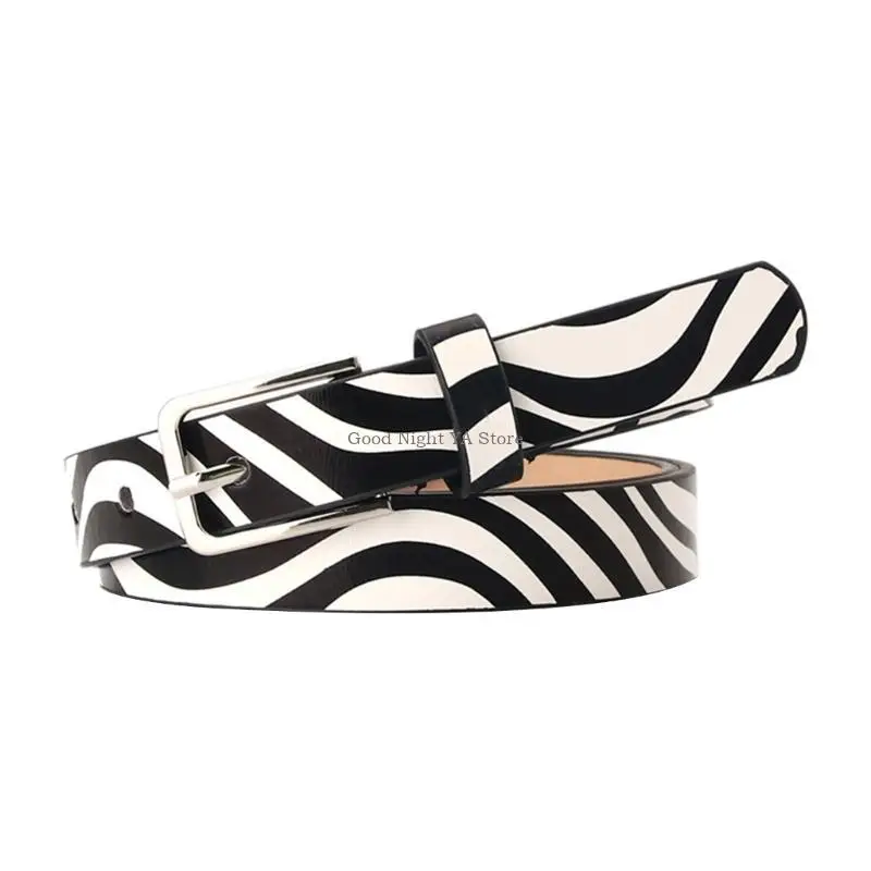 

Креативно женский пояс с леопардовым принтом, женский индивидуальный большой регулируемый ремень с пряжкой из сплава для пальто