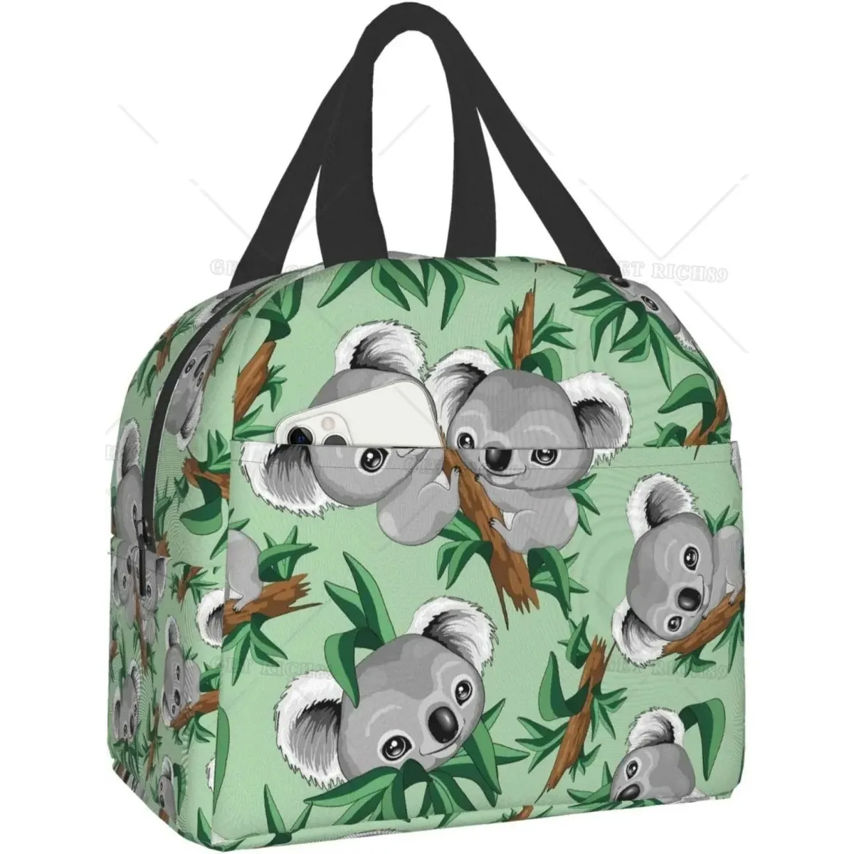 

Cute Koala Lunch Bag Compact Tote Bag Reusable Lunch Box Container for Women Men for School Office Work