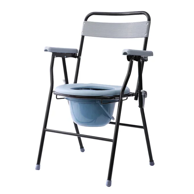 Portable Commode Chair for Seniors  Lightweight and DurableEasytoFold Toilet Chair, Perfect for Elderly Comfort and Mobility