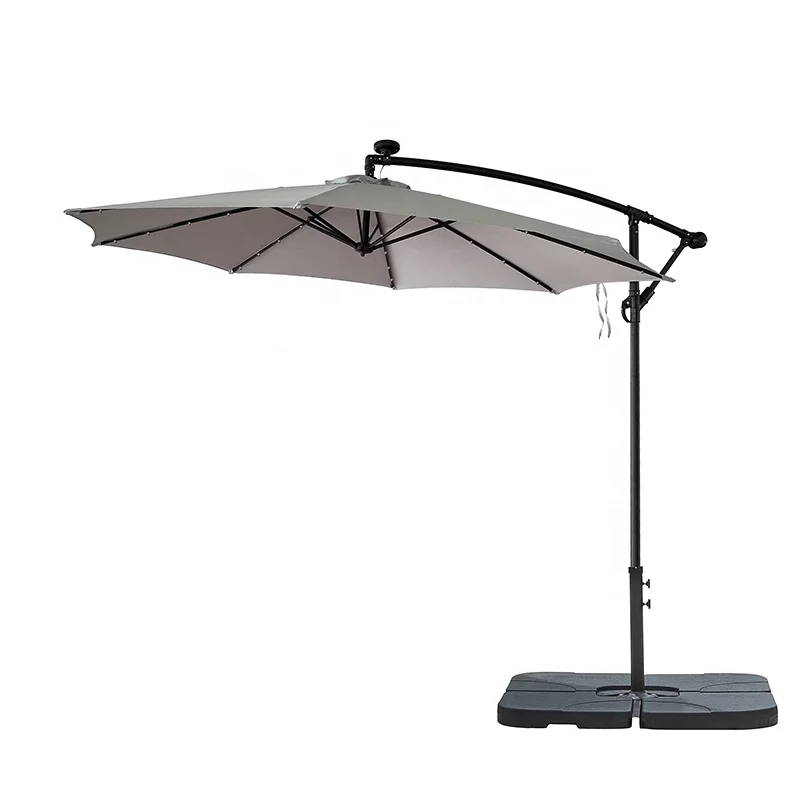 Waterproof Sun Outdoor Beach Umbrella Modern Design Courtyard Hotel Iron Frame Customizable Color Outdoor Furniture 180g Park