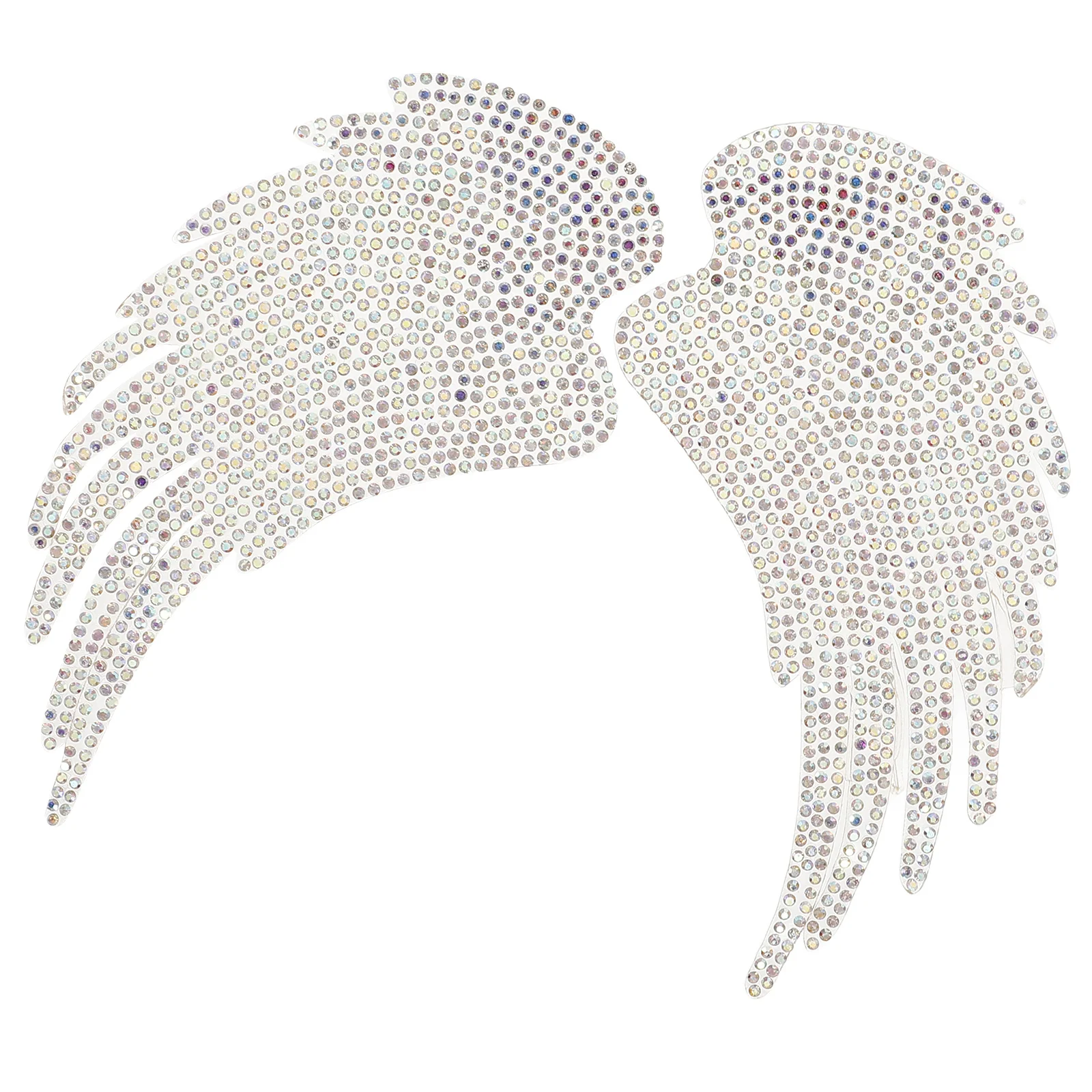 

2Pcs Shiny Wing Patches Rhinestone Applique DIY Garment Decor T-Shirt Pillows Clothes Repairing Craft Accessories