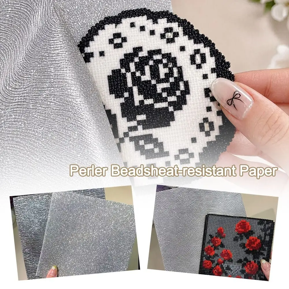 Glitter Perler Beads Cloth Handmade DIY Accessories Perler Beadsheat-resistant Paper Heat Press Paper For Photo Perler Beads