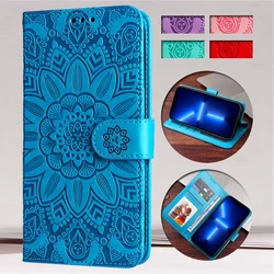 Luxury 3D Sun Flower Wallet Flip Case For OPPO Find X8 Pro Reno12 FS F A40 A60 A40M A80 5G Shockproof PU+TPU Leather Phone Cover